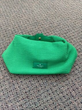kate spade Emerald Green Woven Clutch